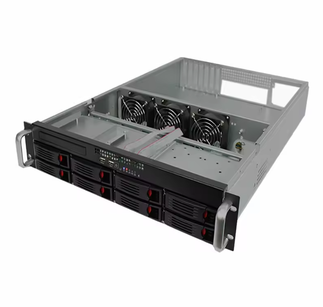 OEM Industrial PC Server Case 2U Rackmount Storage with 8 Bays EATX Motherboard Fix Style and Hot Swap Fan Atx Form Factor
