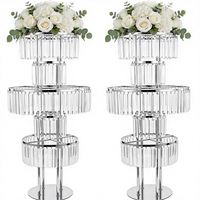Support de centre de table en acrylique pour lustre, avec pendentif en cristal transparent, élégant et professionnel, pour la décoration florale d'événements romantiques et de mariages