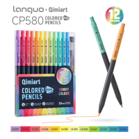 Ensemble de crayons de couleur mécaniques non solubles aux couleurs vives, rétractables, automatiques, pour enfants, dessin artistique, papeterie scolaire