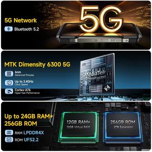 Teléfono Resistente Ulefone Armor 27T <span class=keywords><strong>Pro</strong></span> Plus 5G, 10600mAh, Android 15, Smartphone con Cámara Nocturna de 50MP+64MP, Pantalla de 6.78'', 24GB+256GB, NFC - Product Image 3