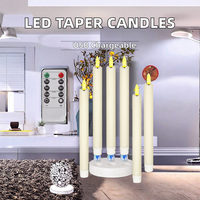 Bougies LED coniques artisanales rechargeables par USB, décoration d'intérieur, effet flamme vacillante 3D, bougie électronique à flamme réelle, télécommande, paraffine