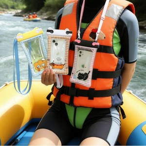Étui de téléphone flottant imperméable mignon et amusant avec bandoulière pour la natation, le rafting, le camping, sac en PVC unisexe - Product Image 2
