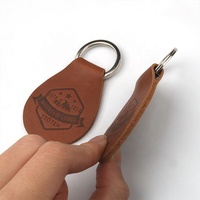 Anneau en métal OEM Personnalisé Estampage À Chaud Motifs Vintage Logo Étiquettes En Cuir Véritable Porte-clés pour les Collections