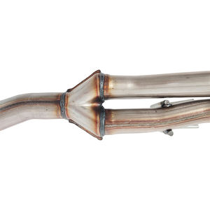 Auspuff anlage Universal Y-Rohr Edelstahl Y-Rohr Adapter 3 "Single 2.75" Anschluss für Katalysator - Product Image 2