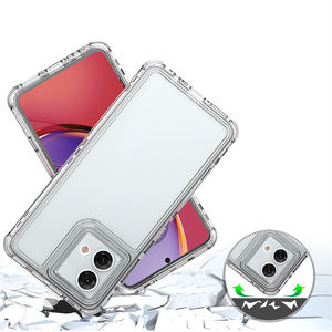 เคสโทรศัพท์3 in 1ใสกันกระแทกทำจากอะคริลิคใส<span class=keywords><strong>360</strong></span>แข็งคลุมทั้งหมดสำหรับ <span class=keywords><strong>Motorola</strong></span> <span class=keywords><strong>Moto</strong></span> G35 G55 G75 G85 - Product Image 5