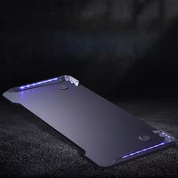 Achetez un grand bureau de jeu pour ordinateur portable avec éclairage LED, en métal noir, avec un ensemble de chaise de jeu RGB pour PC