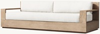 Mobilier d'extérieur contemporain Offre Spéciale à la mode canapé en teck 2 places personnalisable en bois par tous les temps