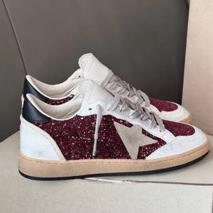 Chaussures de sport de luxe haut de gamme originales GG 2025, en cuir véritable pour homme, lacets, baskets décontractées rétro noires, design de créateur, amorti - Product Image 1