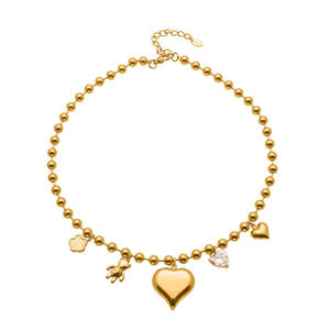 Moda 5A circón gran amor corazón hueco clavícula <span class=keywords><strong>collar</strong></span> 18K chapado en oro minimalista mujer respetuoso con el medio ambiente inoxidable - Product Image 6