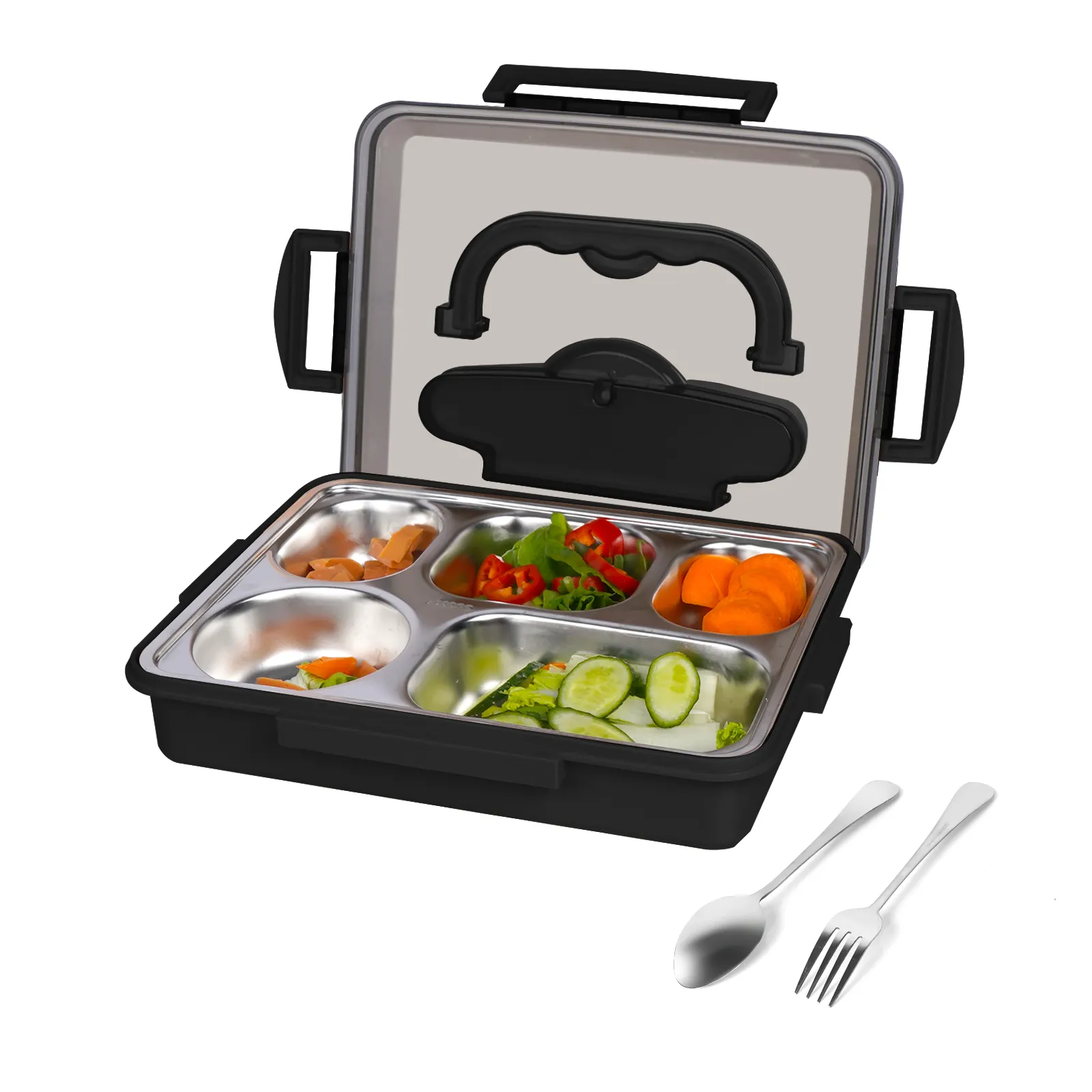 Edelstahl-Lunch behälter Fächer Lunchbox mit Tasche Bento Box für erwachsene Kinder