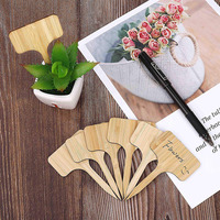 Étiquettes de plantes de jardin en bambou, marqueurs de pépinière, étiquettes de plantes en forme de T, 6 x 10 cm, pour herbes aromatiques en pot, fleurs, marqueurs d'étiquettes