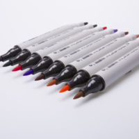 Nouvel arrivage de marqueurs d'art multicolores pour gâteaux chauds, étanches, à base d'alcool et d'huile, fournitures d'art