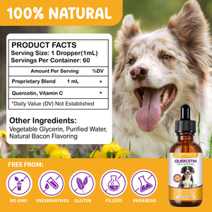 Worafy 60ml hệ thống miễn dịch Boost hỗ trợ di động sức khỏe chất chống oxy hóa <span class=keywords><strong>Dog</strong></span> dị ứng cứu trợ quercetin chiết xuất thả cho chó - Product Image 6
