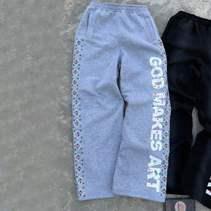 Pantalons de survêtement pour hommes Jogging en molleton Coupe ample Couleur et taille personnalisées Jambes larges Service OEM Logo personnalisé XL à prix de gros - Product Image 6