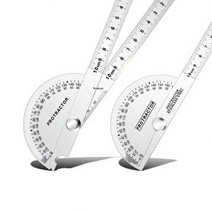Righello Angolare Multifunzione a Doppio Braccio in Acciaio Inossidabile, Goniometro Multiuso per Falegnami, Uso Manuale, Prodotto in Cina, 1kg - Product Image 1