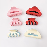 Nouvel Arrivage Pince à Cheveux Requin Mignonne et Créative, Motif Nuage Pieuvre, Bicolore, avec Logo Personnalisé, pour Femmes, Accessoire pour Chignon