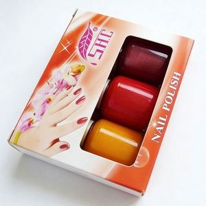 Fabricante de Cajas de Esmalte de Uñas con Recubrimiento UV Personalizado, Empaque de Exhibición de Cartulina Blanca Brillante para Productos Cosméticos - Product Image 1