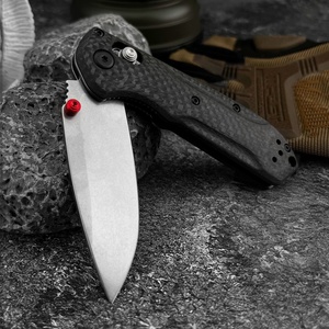 Couteau pliant unique BM565 avec lame S90V résistante à la corrosion, manche en fibre de carbone, 17,7 cm, qualité DIY, personnalisable OEM, pour l'extérieur - Product Image 3