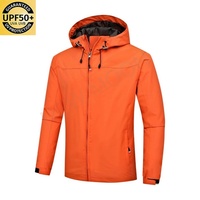 Veste coupe-vent personnalisable pour homme, fermeture éclair intégrale, UPF50+, légère, imperméable, pour l'entraînement et le sport