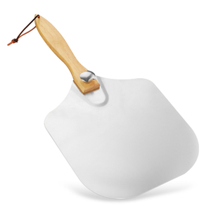 <span class=keywords><strong>Pala</strong></span> para Pizza Desmontable de Aluminio para Uso Doméstico, Antiadherente, de Acero Inoxidable, con Mango de Madera Plegable - Product Image 1