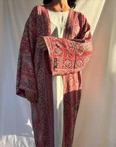 Abaya Bohème Élégante Miyake à Motif Paisley, Robe Cardigan en Chiffon de Haute Qualité, Grande Taille, Plissée, Style Dubaï, pour Femme - Product Image 1