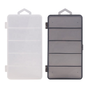 Boîte à pêche transparente à 5 compartiments 17,5 * 9,5 * 2,8 cm pour accessoires et appâts - Product Image 1