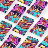 Chaussettes de dessin animé pour hommes en gros, style graffiti urbain, graffiti abstrait, impression numérique 360, cadeau de vacances, faible MOQ