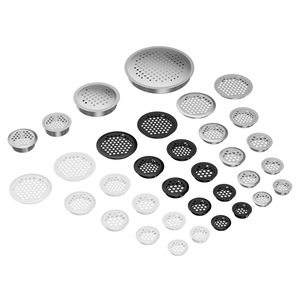 Grilles de ventilation décoratives en acier inoxydable avec trous respirants ronds pour armoires, placards, tiroirs et meubles - Product Image 1