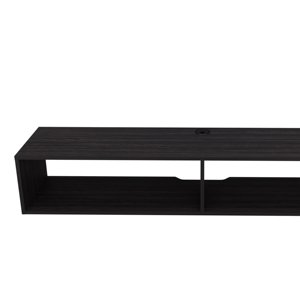 Wengue Floating Media Rack Melamine 2-Shelf <b>Wall</b> Mount <b>Storage</b> <b>Unit</b> - Product Image 3