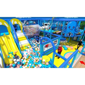 Blue Ocean Theme Kids Wholesale Indoor Playground Equipment With Soft Play <strong>Ball</strong> Pool Slide - Product Image 6