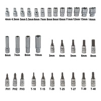 37PCS 1/4 "Dr. Juego de herramientas mecánicas de 72T, kit de llaves de tubo, más herramientas manuales