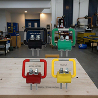 Connecteur à pince étanche Duobin, clip de mise à la terre perforé isolé, cosses de borne en aluminium, finition décapée, 230V, modèle JJCD