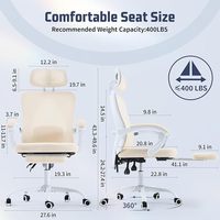 Chaise en maille de bonne qualité avec dossier haut réglable en hauteur