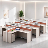Nouveau bureau de centre d'appels commercial moderne en bois modulaire, convertible et extensible, avec panneaux de style cubicle