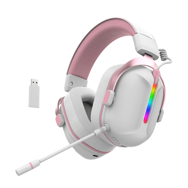 SADES Defender 50mm Dynamic Drivers AAC Low Latency Wired Wireless RGB Gamer Headphones Gaming Headset with Microphone ENC