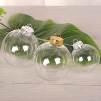 Boule décorative transparente ouverte pour sapin de Noël, décoration de fête de mariage, boule ronde, décoration intérieure, décoration de la maison