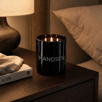 Pot à bougie noir brillant 8oz 12oz, récipient en verre vide, impression personnalisée, grande ouverture, idéal pour les fournisseurs de marques privées
