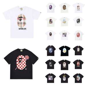 Camiseta de punto de algodón 100% de 280 g para hombre, cuello redondo, manga corta, corte regular, con estampado de logotipo de dibujos animados de Ape, modelo 2026 - Product Image 2