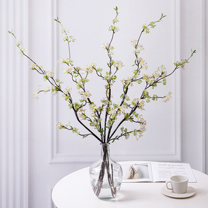 Branches de saule artificielles en neige, fleurs en soie blanc neige, haute simulation, accessoires de décoration pour mariage et maison - Product Image 3