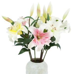 Flores de Lirio Artificiales Realistas al Tacto Liyu Pengpeng, 78 cm de Largo, <span class=keywords><strong>2</strong></span> Cabezas, para Decoración de Bodas, de Fábrica, Altamente Recomendadas - Product Image 1