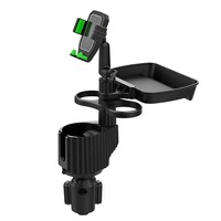 360 degrés rotation long cou pivotant voiture tasse boisson support de café extenseur avec plateau de nourriture et support de téléphone pour organisateur de siège de voiture
