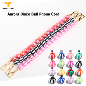 Chaîne de téléphone perlée en acrylique avec motif bonbons colorés mignons, lanière bandoulière et bracelet de poignet pour <span class=keywords><strong>iPhone</strong></span> 13 14 15 16 17 Pro - Product Image 6