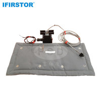 Veste d'isolation thermique amovible en tissu de fibre de verre enduit de silicone personnalisée pour les tuyaux industriels