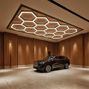 Hexagonal LED lumière moderne hexagone luminaire décoratif LED plafonnier Garage atelier salle d'exposition hexagone lumières - Product Image 6