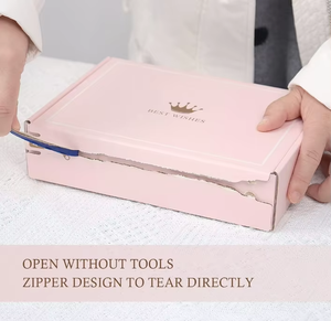 <span class=keywords><strong>Caja</strong></span> de transporte de papel corrugado con adhesivo de doble cara con cremallera plegable impresa en color personalizada - Product Image 5