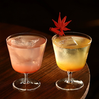 Verres à cocktail en cristal et verres à vin faits à la main, design rétro européen, option de logo personnalisé pour les fêtes