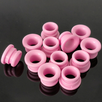 Poulie à œillets rose en alumine pour fil industriel – Guide de fil en céramique – Pièces en céramique avec services de cintrage et de découpe