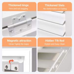 Offerta Speciale 2026 Persiane Interne Plantation Personalizzate Leggere in Legno e PVC a Prezzo di Fabbrica per Arredamento Casa con Consegna a Domicilio Disponibile - Product Image 3