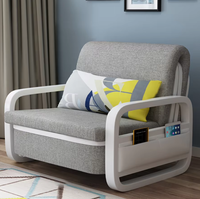 Canapé-lit moderne multifonctionnel en tissu, ensemble de chaises pliantes modulaires, canapé-lit en éponge pour salon avec structure métallique