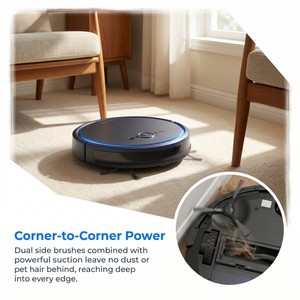Smart <b>Robot</b> Vacuum Cleaner, 3-in-1 <b>Sweep</b> Mop Combo, Strong Suction, App Control, Auto Recharge, Low Noise Floor Cleaning <b>Robot</b> f - Product Image 4